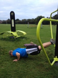 Elevated Press Ups, Barnaby Park, Poynton, Outdoor Exercise, The importance of exercising consistency